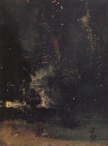 James Abbott McNeil Whistler Nocturne in Black and Gold:The Falling Rocket Norge oil painting art